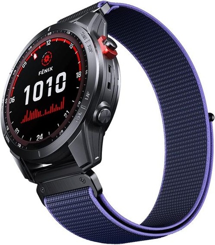 ANBEST 22mm nylonový popruh pre Garmin Fenix 7 Pro/6 Pro/Fenix 8 47mm popruh, slučkový suchý zips