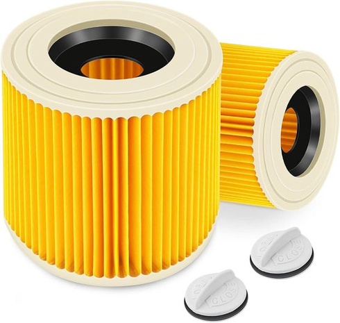 Balenie 2 ks filtračných vložiek pre Kärcher Premium WD3 WD2 MV2 MV3 WD 3P, WD 3.200, WD 3.500 P, SE