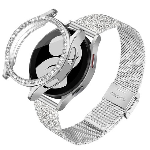 Kovový náramek TRUMiRR kompatibilní s Galaxy Watch4 40 mm, mřížková tkanina náramek z nerezové