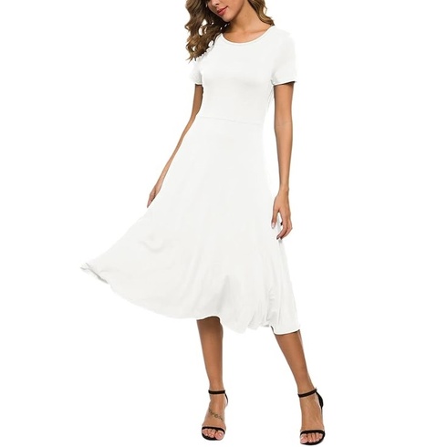 Elegantní bílé šaty EXCHIC 