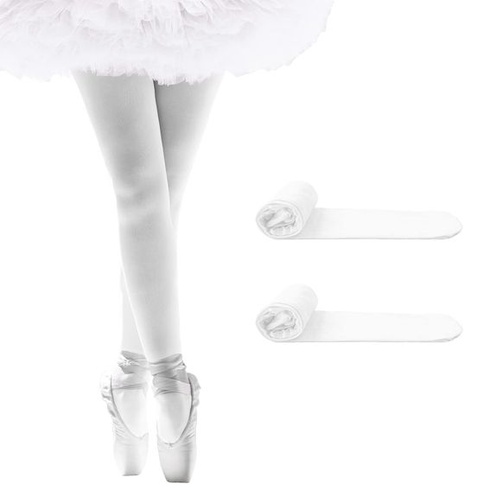 SANOTO Dívčí baletní punčochy 2 Pack Dětské baletní punčocháče s baletními punčochami (velikost