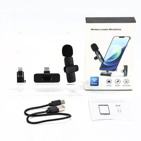 Bezdrátový mikrofon DayDup černé barvy