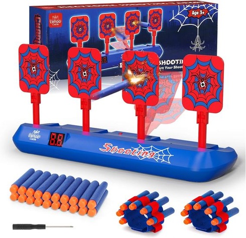 Cible Nerf Lehoo Castle 4 En 1 Avec Organisateur 16.5L - Portable Avec Poignée, Cadeau Garçon