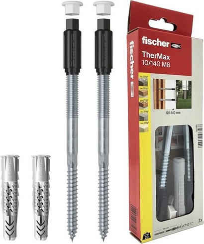 hmoždinka fischer na upevnenie na zateplený plášť, Grigio, Cappotto Max 140 mm
