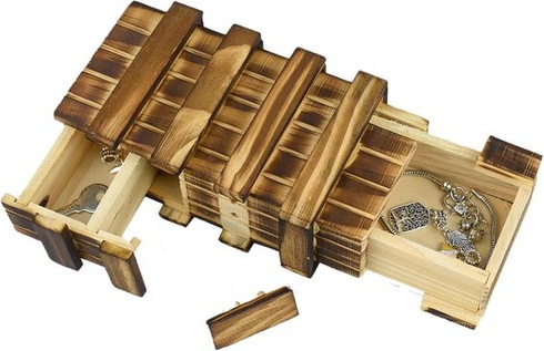 Coriver Magic Dárková krabička, Dárkové balení Puzzle Box Puzzle Box se 2 tajnými přihrádkami,