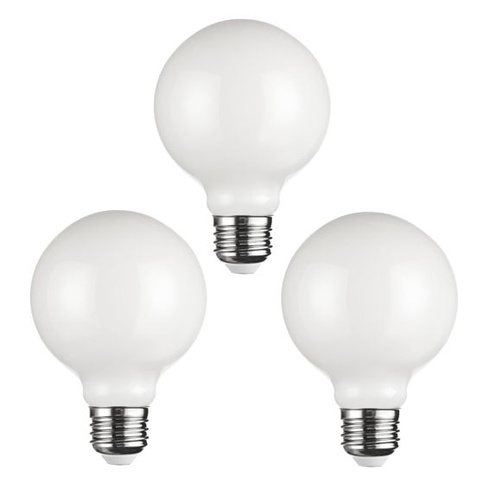 SD LUX G80 LED Globus Edison žiarovka 8W 1000lm Equi100W E27 2200K 3 ks G80-biela 3 ks