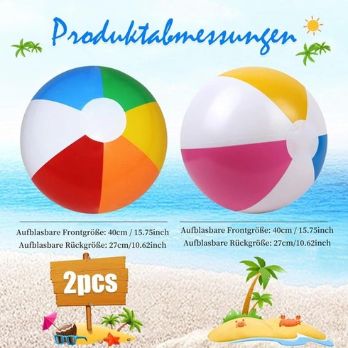 Sada 2 vodních míčků, Nafukovací vodní míče, Hračky do bazénu, Nafukovací vodní míče pro děti,