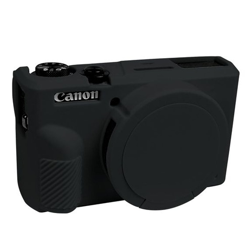 Brašna Easy Hood pro fotoaparát Canon G7 X Mark III, silikonové ochranné pouzdro, černá 2