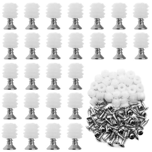 100 kusů hmoždinek do pantů M4x10mm, plastové vložky do hmoždinek do pantů se šrouby, prodlužovací