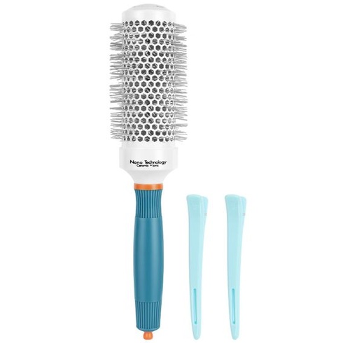Guľatá kefa HOTUT na fénovanie 43 mm Essential Blowout s 2 sponami modrý