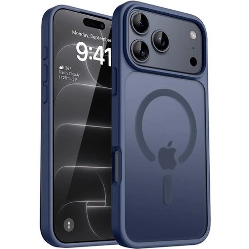 Pouzdro CACOE pro iPhone 18 Pro/17 Pro s vojenskou ochranou pro MagSafe, tmavě modré #14 iPhone 18