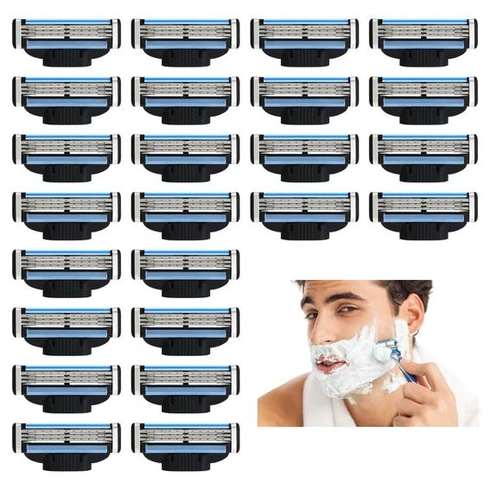 24 upgradovaných žiletiek pre Gillette Mach 3, 3drážková žiletka