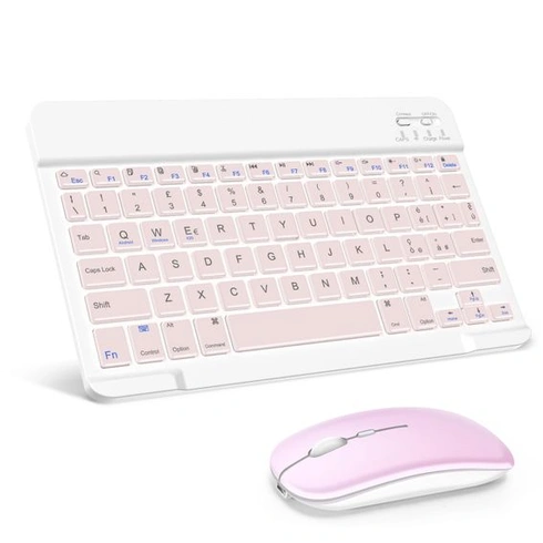 Prenosná Bluetooth klávesnica a myš SOPPY, mini klávesnica, dobíjacia, bezdrôtová klávesnica pre