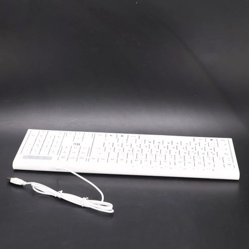 Rii Wired Slim Business klávesnica (USB) pre počítač, notebook (Windows a macOS), QWERTZ nemeckej