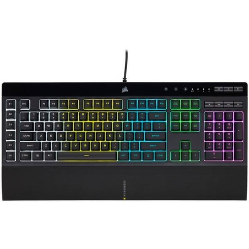 Corsair K55 RGB PRO, 5Z RGB, Rubber Dome - čierna - mierne poškodený obal