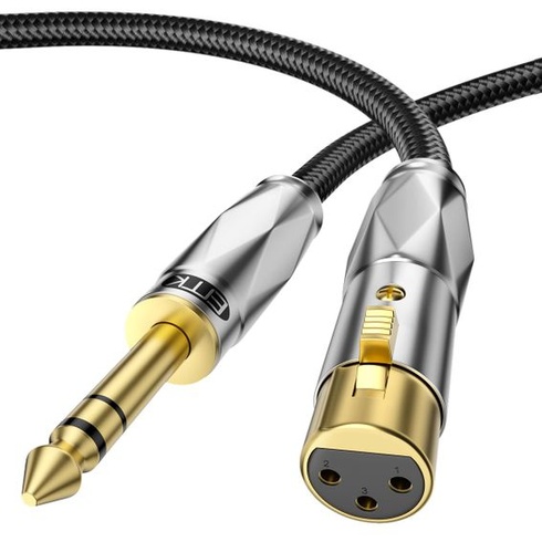 Symetrický kábel EMK 6,35 mm na XLR Kábel XLR na 6,35 mm TRS jack - 1,5 m 1,5 metra