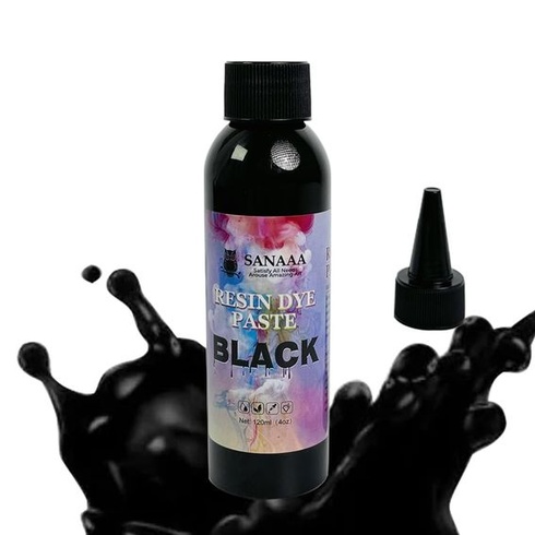 SANAAA 120ml epoxidová farebná pasta, čierna živicová farebná pasta, UV živicové farby,