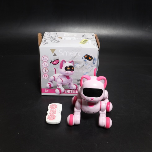 Fisca Diaľkovo ovládaná robotická mačka hračka pre deti - RC kaskadérsky robot mačka so spevom,
