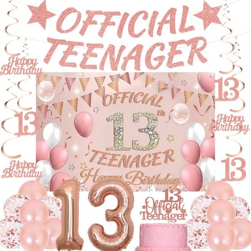 Dekorácia k 13. narodeninám pre dievčatá (teenagerky) - 20 kusov