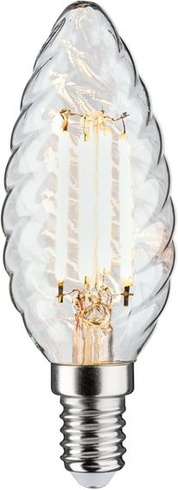 Paulmann 28707 LED žárovka s vláknem, svíčka, 4,7 W, stmívatelná, čirá, 2700K, teplá bílá, E14