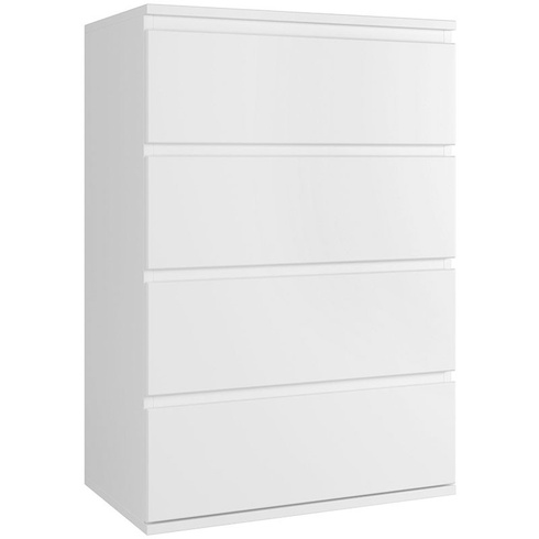 Komoda so 4 zásuvkami FMD-124, 60 x 40 x 80 cm, biela - A