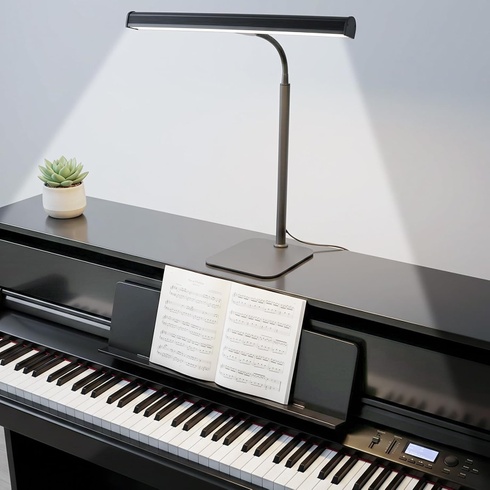 Klavírna lampa Lustaled LED 7W čierna