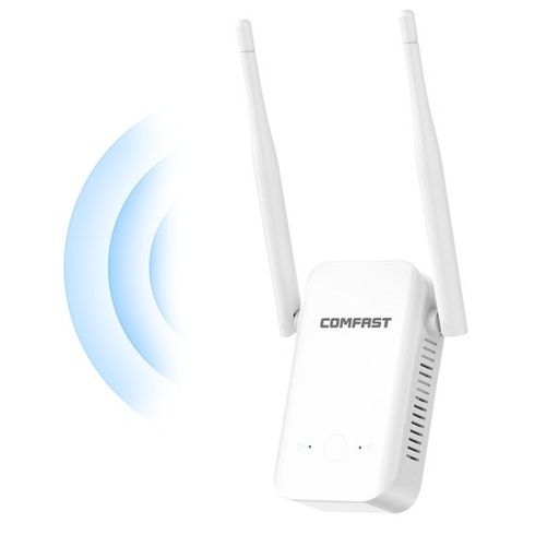 WLAN opakovač COMFAST, 300 Mbit/s, WLAN zesilovač, 2,4 GHz s WPS, kompatibilní se všemi