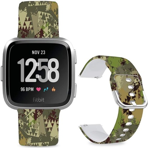 Mäkký silikónový športový remienok s kresleným vzorom s priemerom 23 mm kompatibilný s Fitbit Versa