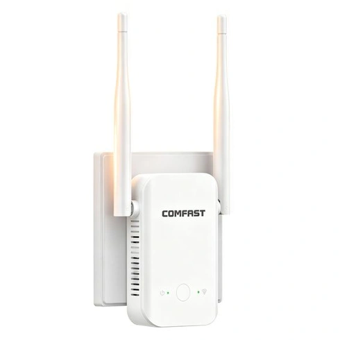 COMFAST WiFi zosilňovač/opakovač 300 Mbps jedna frekvencia s 2 anténami a tlačidlom WPS, indikátor