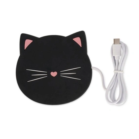 Legami – Ohřívač hrnků, Warm it up, Kitty, konektor typu C, 10 x 10 cm, vyrobený z vinylu, ideální
