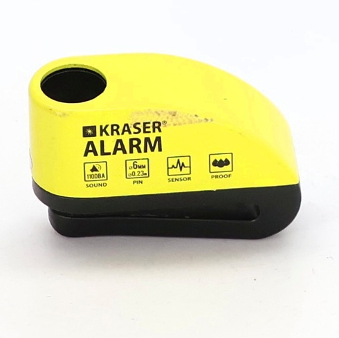 Zámok brzdového kotúča KRASER WA6Y s alarmom 110 dB, zosilnený, 3 kľúče (2 náhradné), vysoko