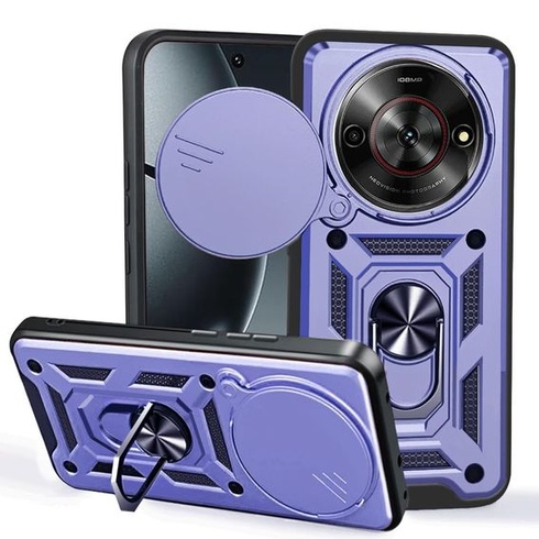 Pouzdro pro ZTE Nubia Focus 5G/Blade A75 5G/V60 Smart, ochranný kryt s 360° kroužkem a krytkou