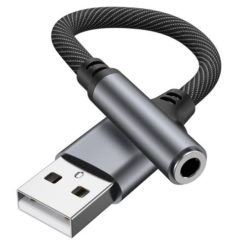 Oumida USB na 3,5mm jack adaptér, externí zvuková karta USB A na AUX stereo aux, 3,5 mm,