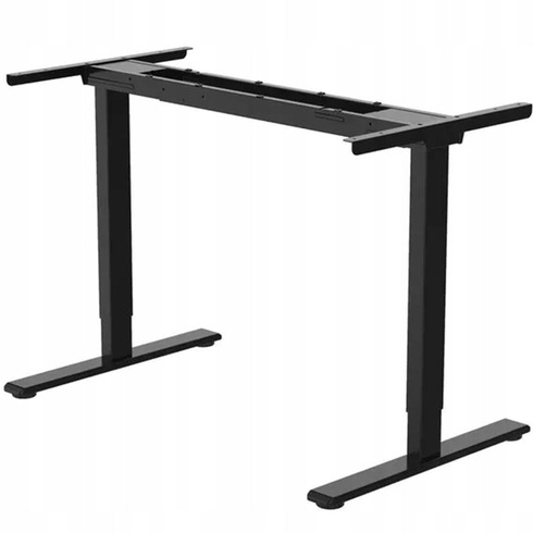 Výškovo nastaviteľný stôl E1B-PRO-EUV3, 70 - 119 CM, bez dosky, čierny - N