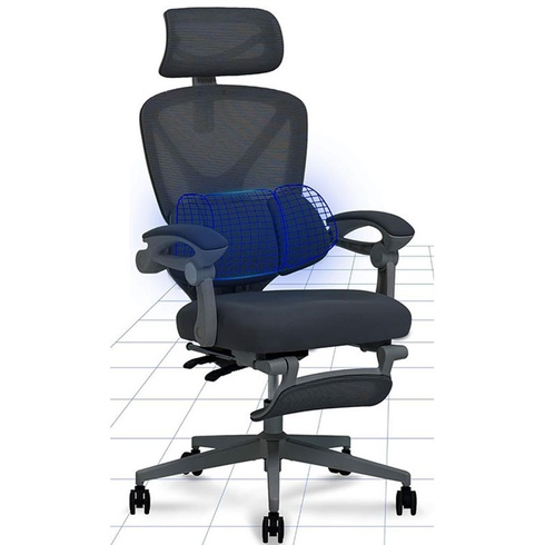 Ergonomická kancelárska stolička OC4B black, s náklonom 135 °, čierna - N
