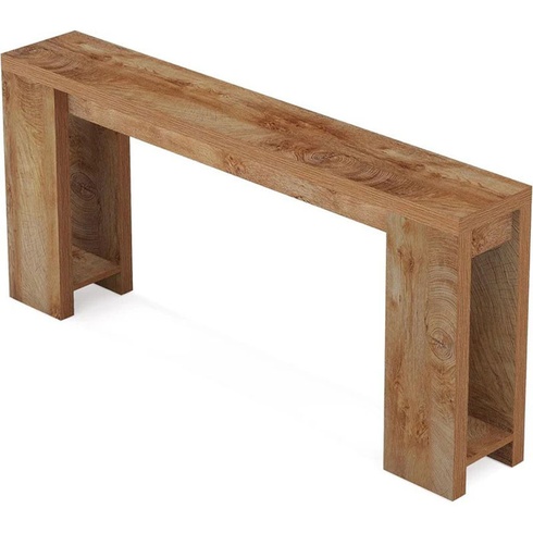 Konzolový stolík HOGA-F2257, 160 cm, hnedý - N
