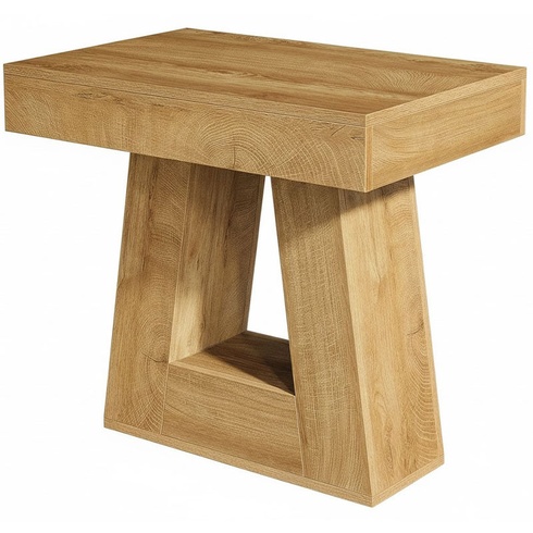 Odkladací stolík HOGA-F2240, 41,7 x 58,4 x 58,4 cm, rustikálny - N