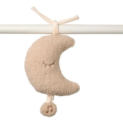 Plyšová hračka Nattou Active z polyesteru, s hudbou, design měsíce, k zavěšení, cca 25 cm,