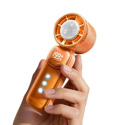 Ručný ventilátor MAGIC JOHN Mini s chladením (oranžový)