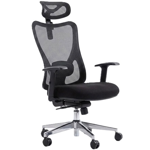 Ergonomická kancelárska stolička G-OCNC23-0327-BK, s 2D bedrovou opierkou, čierna - N