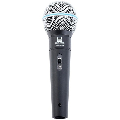 Vokálny mikrofón Pronomic DM-58-B, s prepínačom, čierny - N