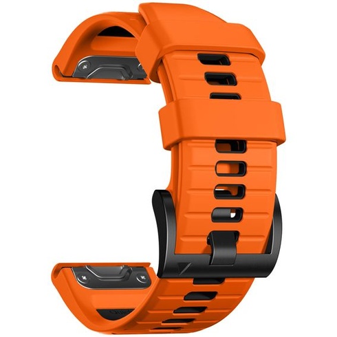 QuickFit kompatibilní s Garmin Fenix 9/8 47mm řemínkem/Fenix 7/6/5/E oranžovo-černý 22mm