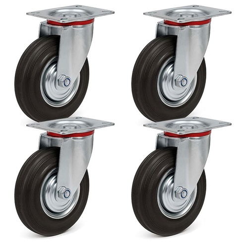 Súprava 4 otočných koliesok YL-20, Ø200 mm, do 150 kg - N