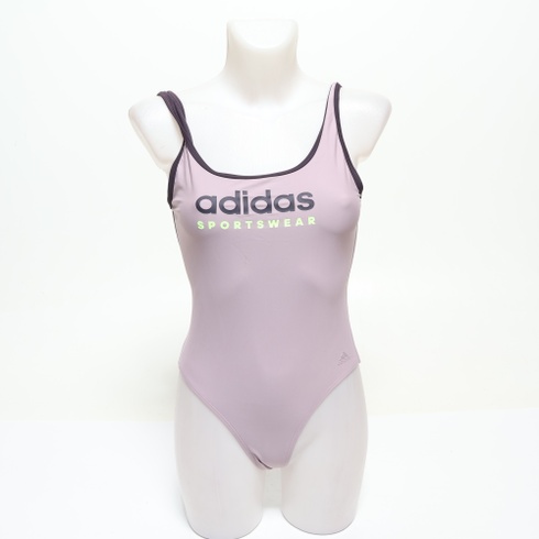 adidas dámské sportovní plavky do U-back Badeanzug, Preloved Fig/Aurora Black, 34