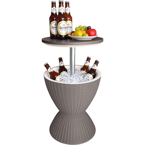 Odkladací stolík 10053467_127, s funkciou chladenia, 30 l, 82 x 48,5 x 48,5 cm, béžový - N