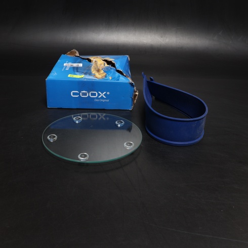 coox springform pekáč so sklenenou servírovacou doskou a sklenenými nožičkami Ã¼Ë 26 cm v modrej