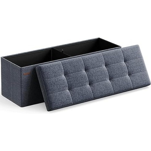 Úložný taburet LSF077Q01V2, 110 x 38 x 38 cm, nosnosť 300 kg, džínsová modrá - N
