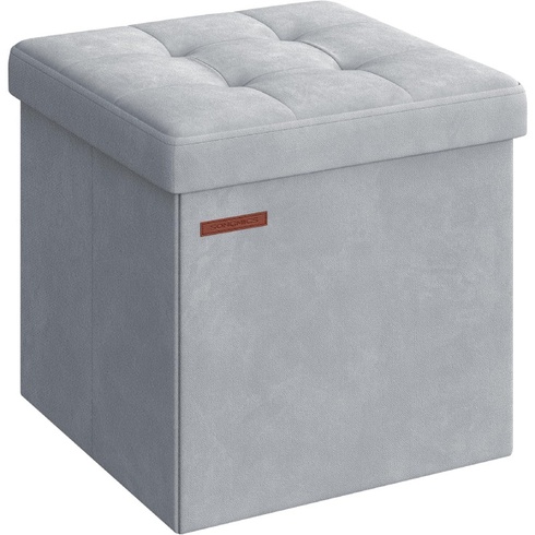 Úložný taburet LSF227G02, 38 x 38 cm, nosnosť 300 kg, svetlo šedý - N