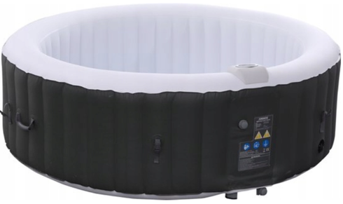 Nafukovacia hydromasážna vírivka s objemom 1000 l, pre 6 osôb, 2400 W, Ø 208 cm, čierna - N