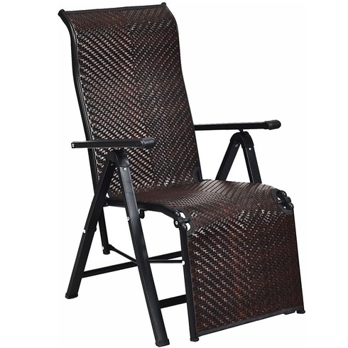 Ratanové záhradné lehátko Z11260A, 155,5 x 71 x 60 cm, hnedé - N